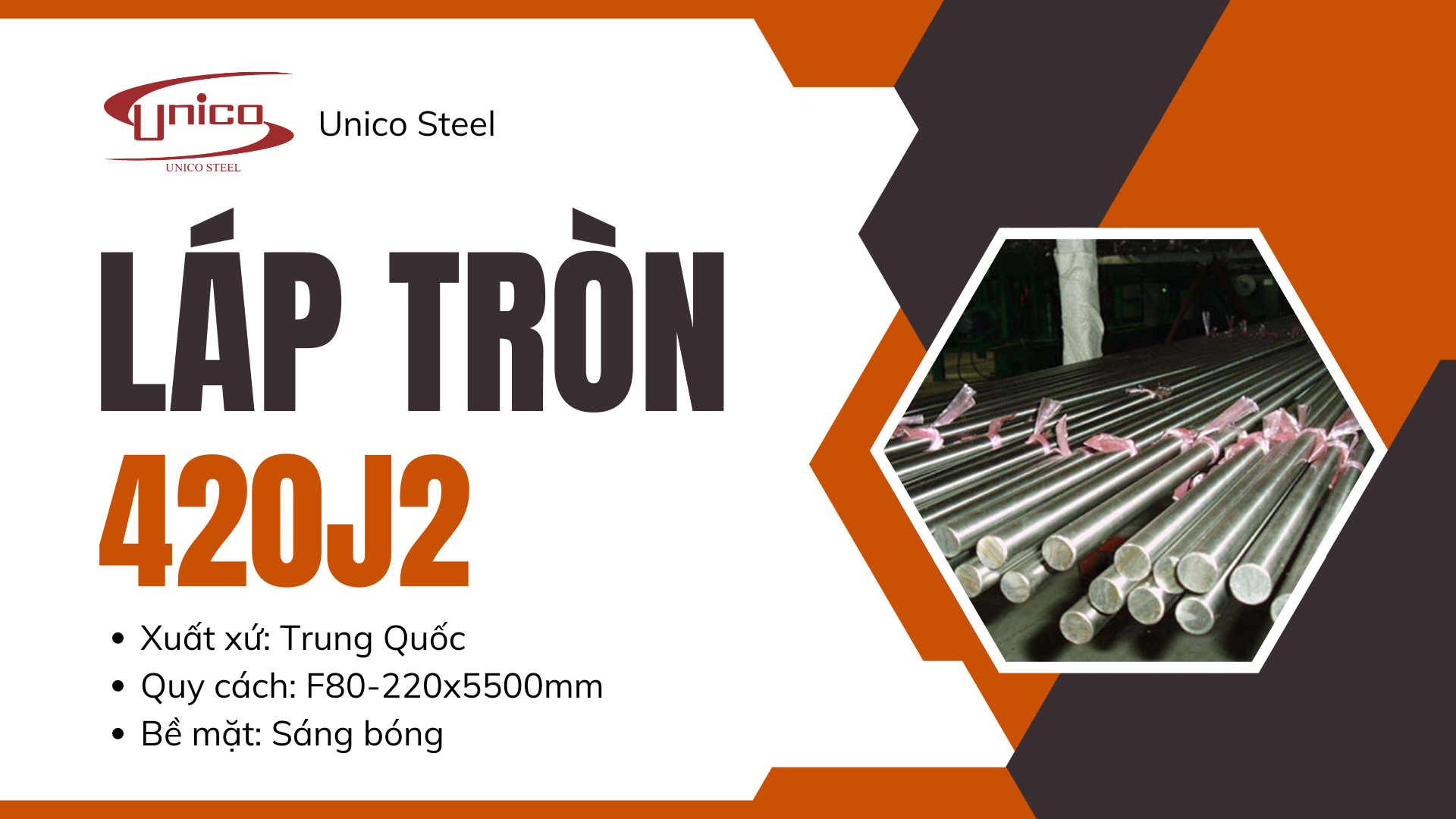 Láp tròn 420J2 - Unico steel